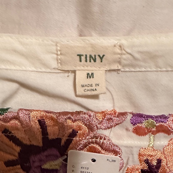 Anthropologie Tiny Marin Floral Ruffle Strap Blouse - Cream and Multicolor - Picture 3 of 11